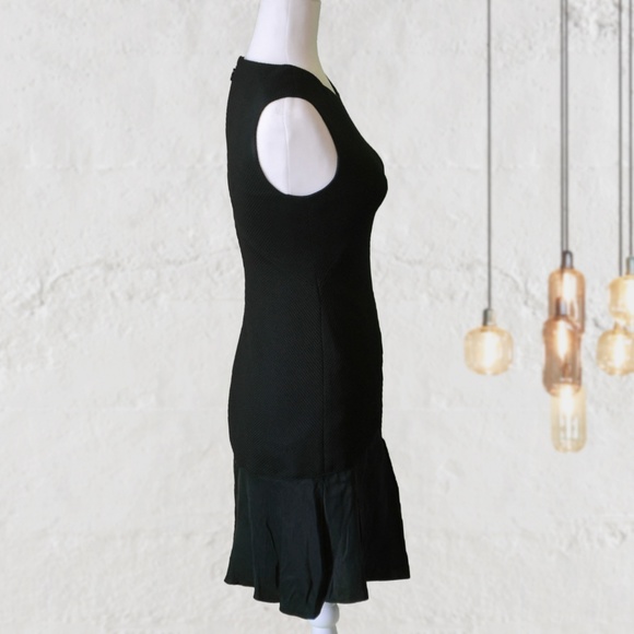 Rebecca Taylor Ruffled Bottom Black Dress NWOT - Picture 3 of 3